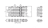 Цепь роликовая 40B-3 PIZZIRANI