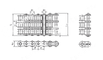 Цепь роликовая 40B-3 PIZZIRANI