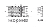 Картинка Цепь роликовая 40B-3 PIZZIRANI Цепь роликовая 40B-3 PIZZIRANI