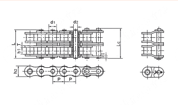 Картинка Звено переходное 20A-2F (ASA100-2) PIZZIRANI Звено переходное 20A-2F (ASA100-2) PIZZIRANI