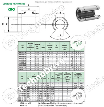 линейный подшипник kbo2045pp nbs