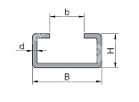Картинка Направляющая PROFILE C11 SS 40X45 CHIARAVALLI Направляющая PROFILE C11 SS 40X45 CHIARAVALLI