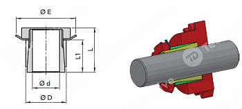 зажимная втулка rck55 28x40 (klff028) chiaravalli