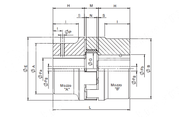 TRASCO 55/70 A GRMP Ступица исп. 1 с переходом d=25mm  (Rotex 55 исп. 1 GG) SIT