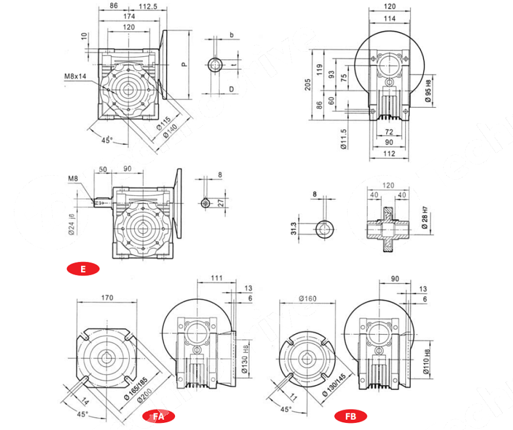 Картинка редуктор червячный chm75 20 90b5 b3 chiaravalli редуктор червячный chm75 20 90b5 b3 chiaravalli