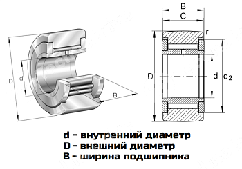 Картинка Подшипник NATV 40 PP LDI Подшипник NATV 40 PP LDI