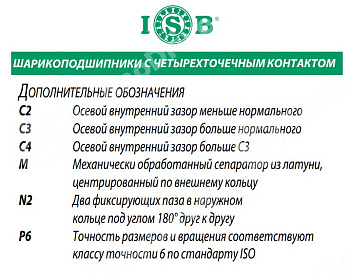 Картинка Подшипник QJ211-MA ISB Подшипник QJ211-MA ISB