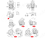 редуктор червячный chmre40 i=7.5 u chiaravalli