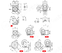 редуктор червячный chm40 i=40 63b14 d.19 chiaravalli