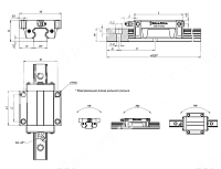 фланцевая каретка удлиненная br-hgw55hc zah ballroll