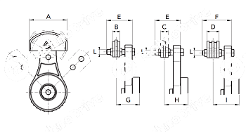 блок натяжителя цепи cht-ge-p 5/8" d. m12 chiaravalli