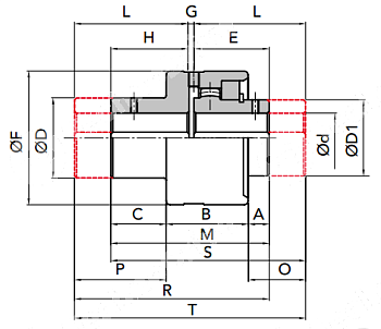 Картинка Ступица GIFLEX GFAS-40 (BOWEX 40) CHIARAVALLI Ступица GIFLEX GFAS-40 (BOWEX 40) CHIARAVALLI