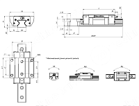 линейная фланцевая роликовая каретка br-rgw25cc zah ballroll