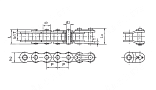Картинка Цепь роликовая 20A-2 (ASA100-2) PIZZIRANI Цепь роликовая 20A-2 (ASA100-2) PIZZIRANI